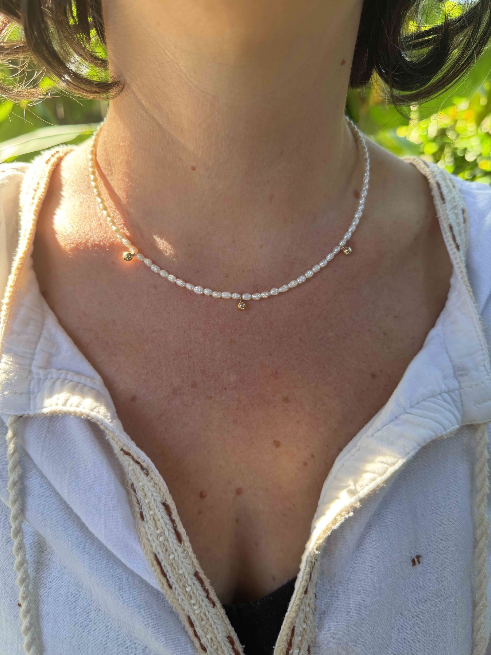DAINTY PEARL CHOKER ॐ - Image 2